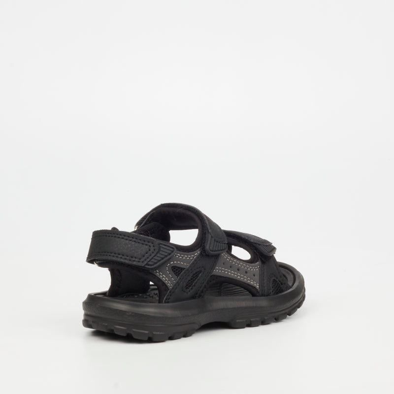 Urbanart Venture 1 Faux Nubuck Sandal - Black (Kids) footwear Urbanart   