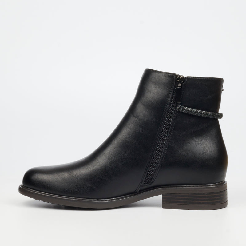 Miss Black Victoria 1 Ankle Boot - Black footwear Miss Black