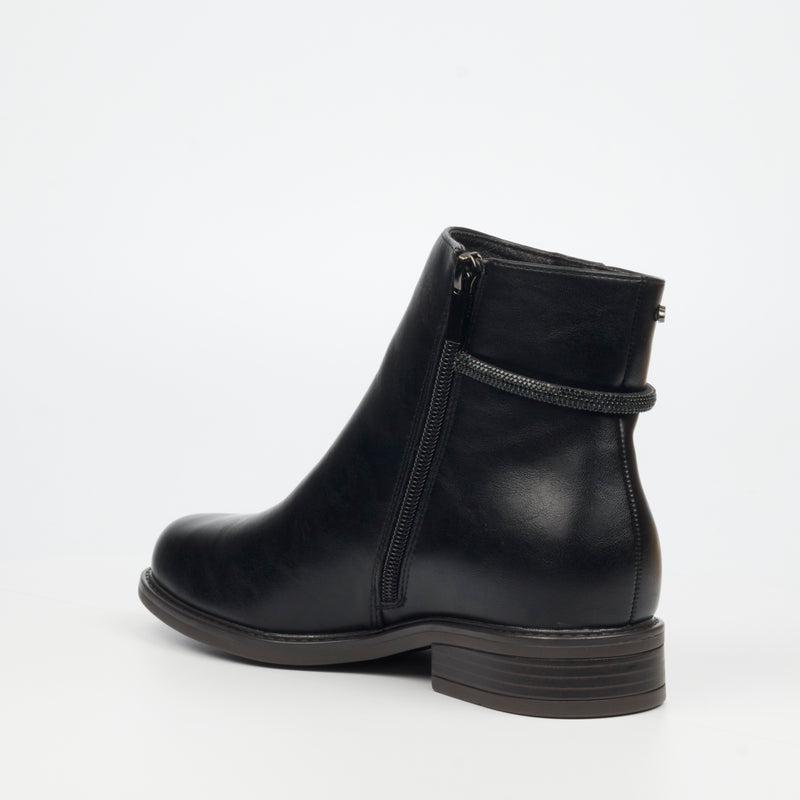 Miss Black Victoria 1 Ankle Boot - Black footwear Miss Black