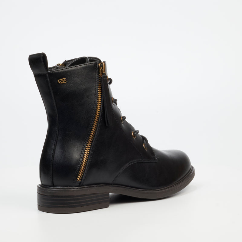 Miss Black Victoria 2 Ankle Boot - Black footwear Miss Black