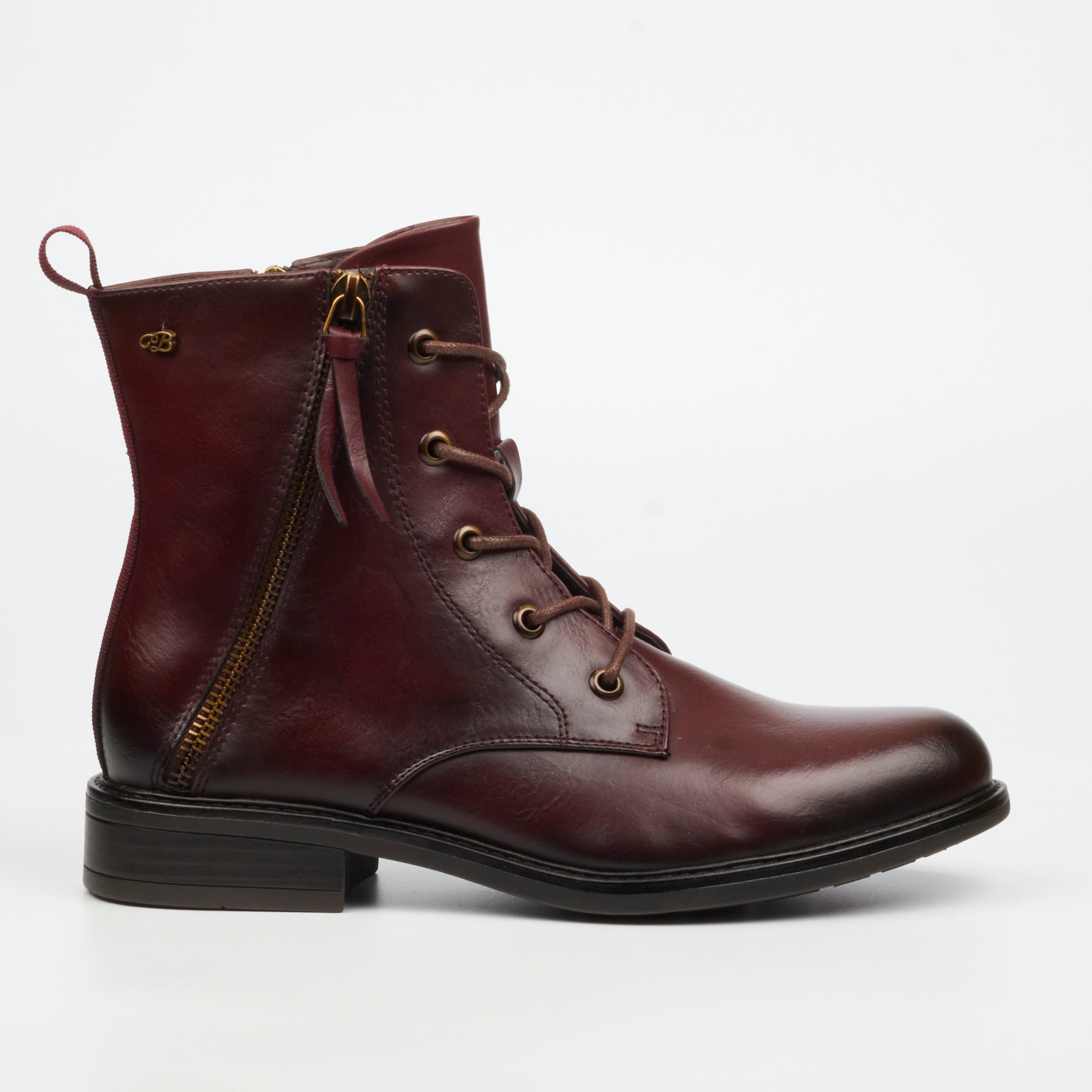 Miss Black Victoria 2 Ankle Boot - Burgundy footwear Miss Black