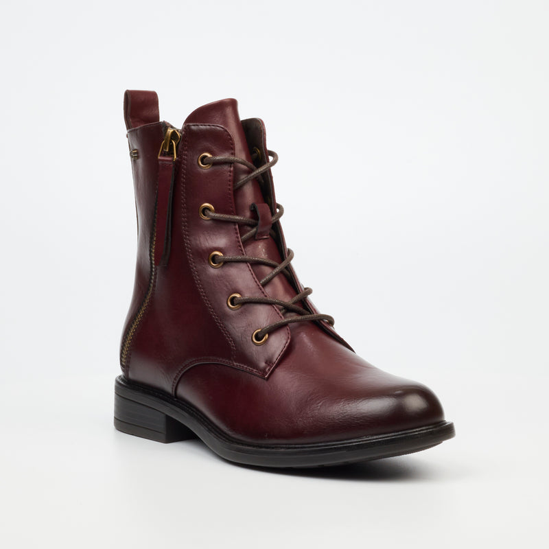 Miss Black Victoria 2 Ankle Boot - Burgundy footwear Miss Black