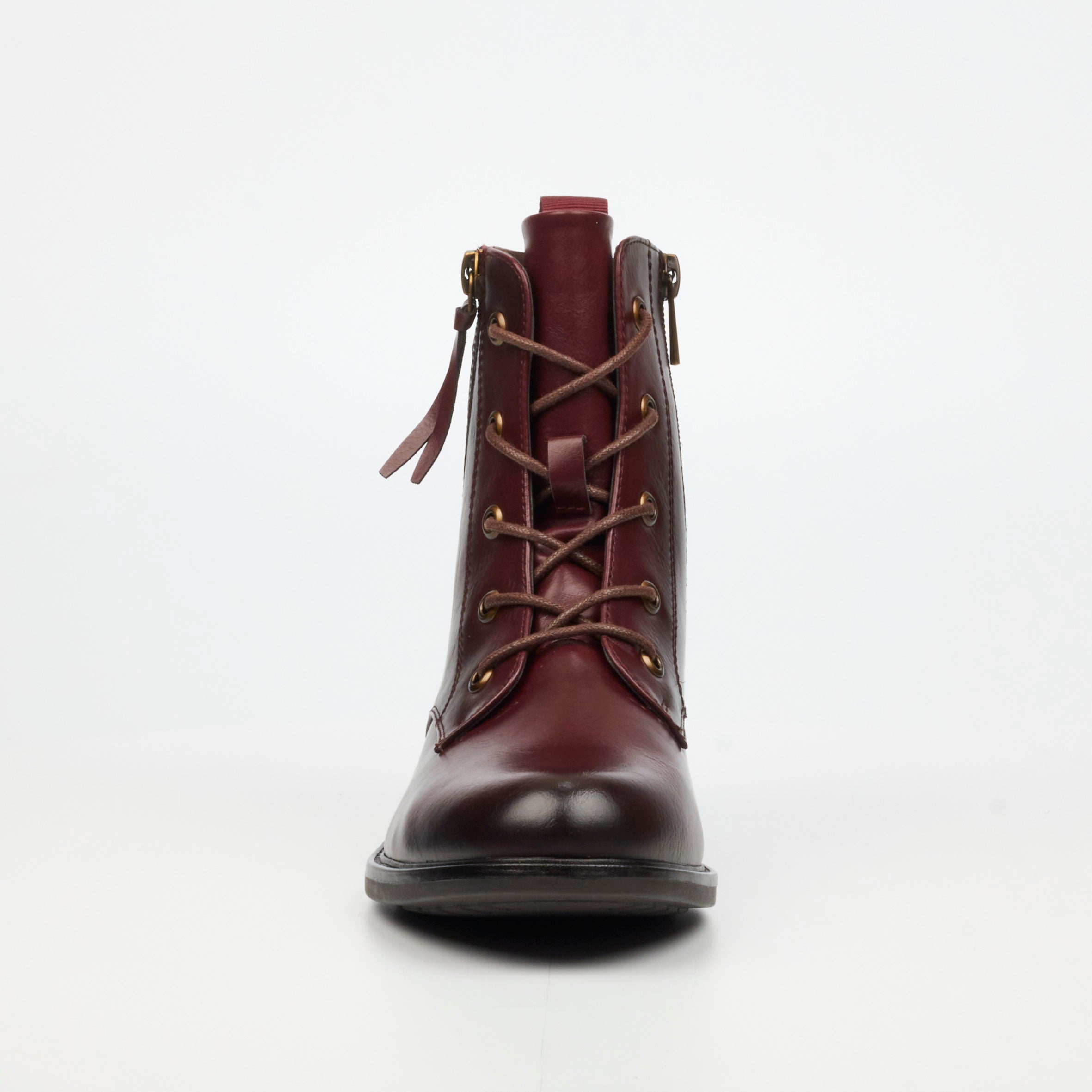 Miss Black Victoria 2 Ankle Boot - Burgundy footwear Miss Black