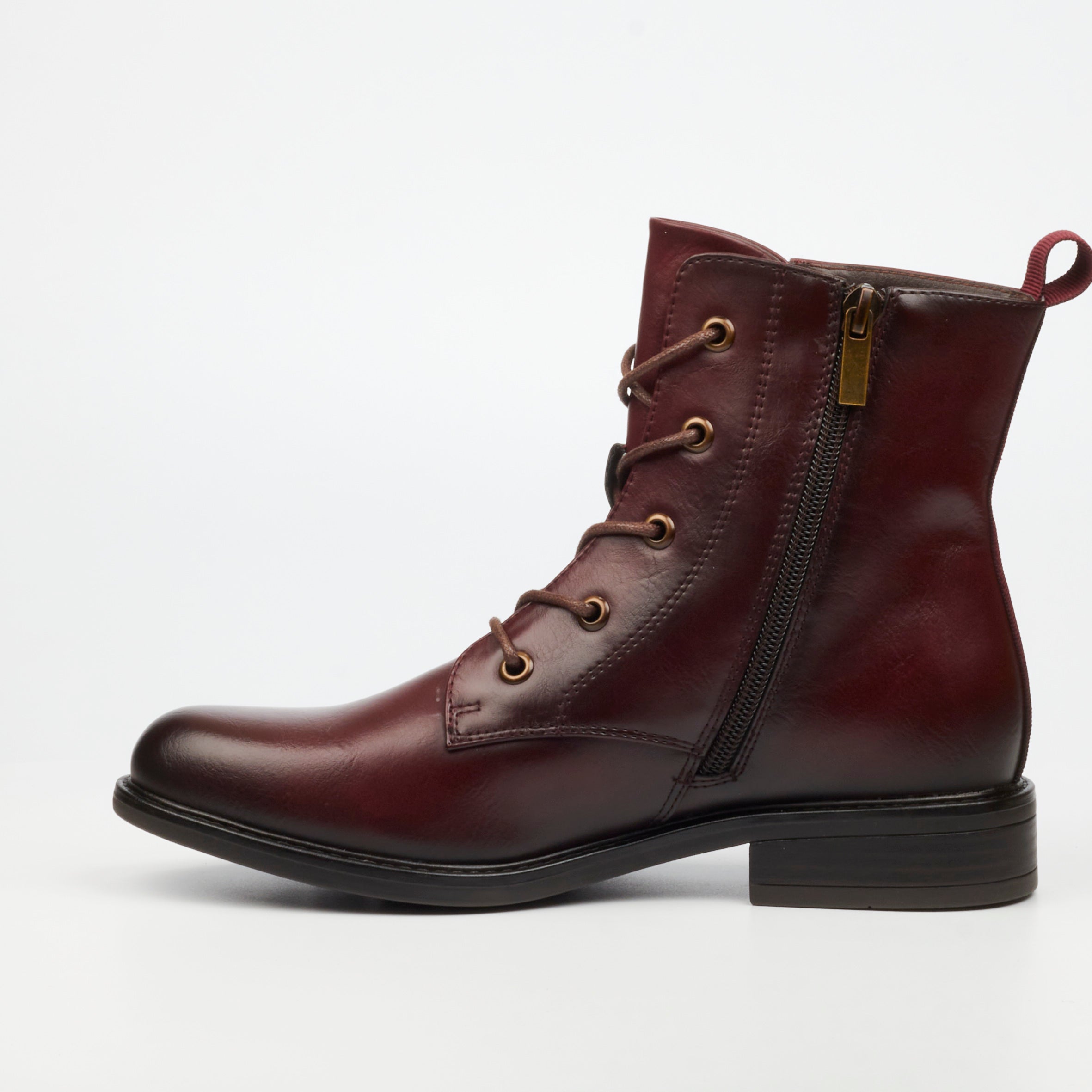 Miss Black Victoria 2 Ankle Boot - Burgundy footwear Miss Black