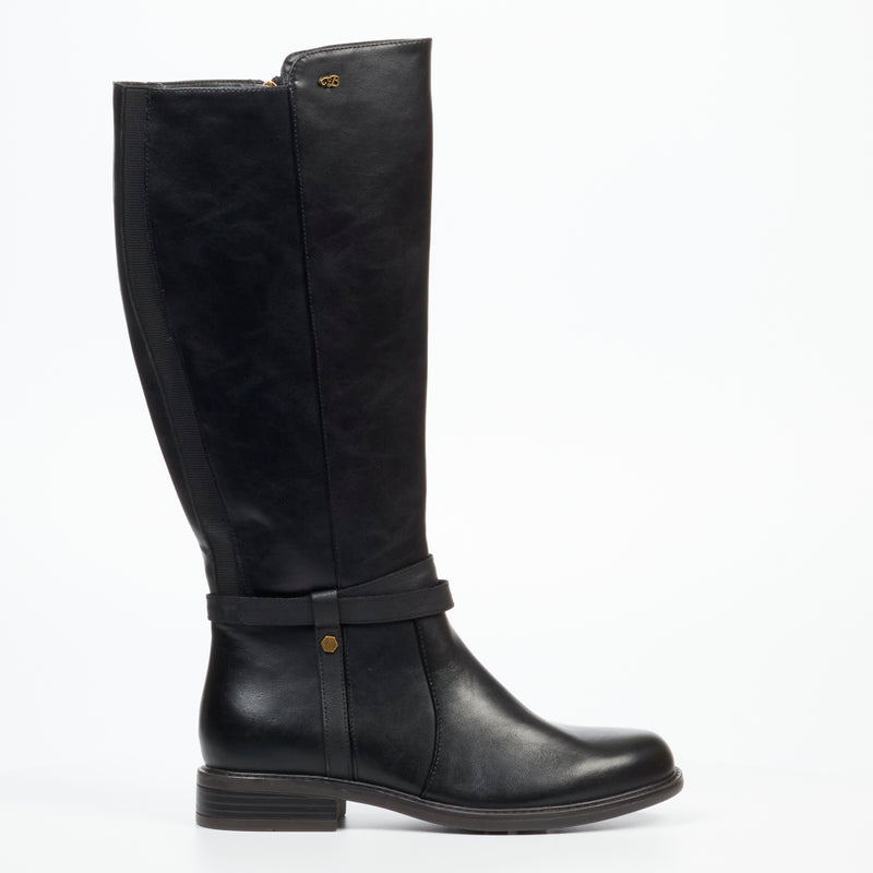 Miss Black Victoria 3 High Boot - Black footwear Miss Black