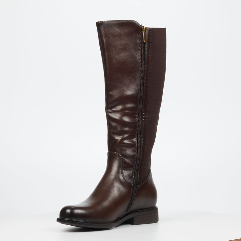 Miss Black Victoria 4 High Boot - Chocolate footwear Miss Black