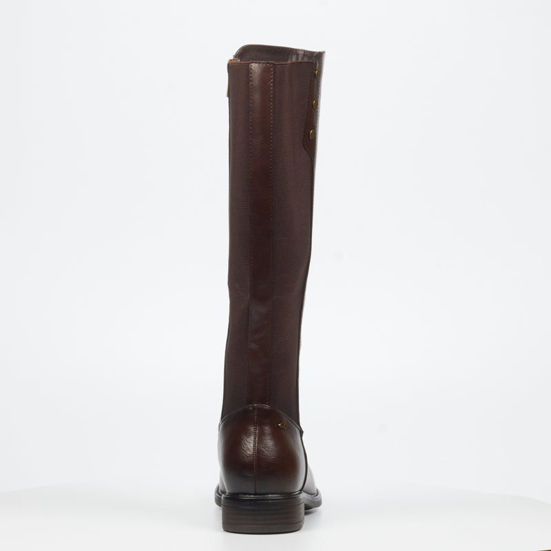 Miss Black Victoria 4 High Boot - Chocolate footwear Miss Black