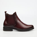 Miss Black Vixtoria 5 Ankle Boot - Burgundy footwear Miss Black