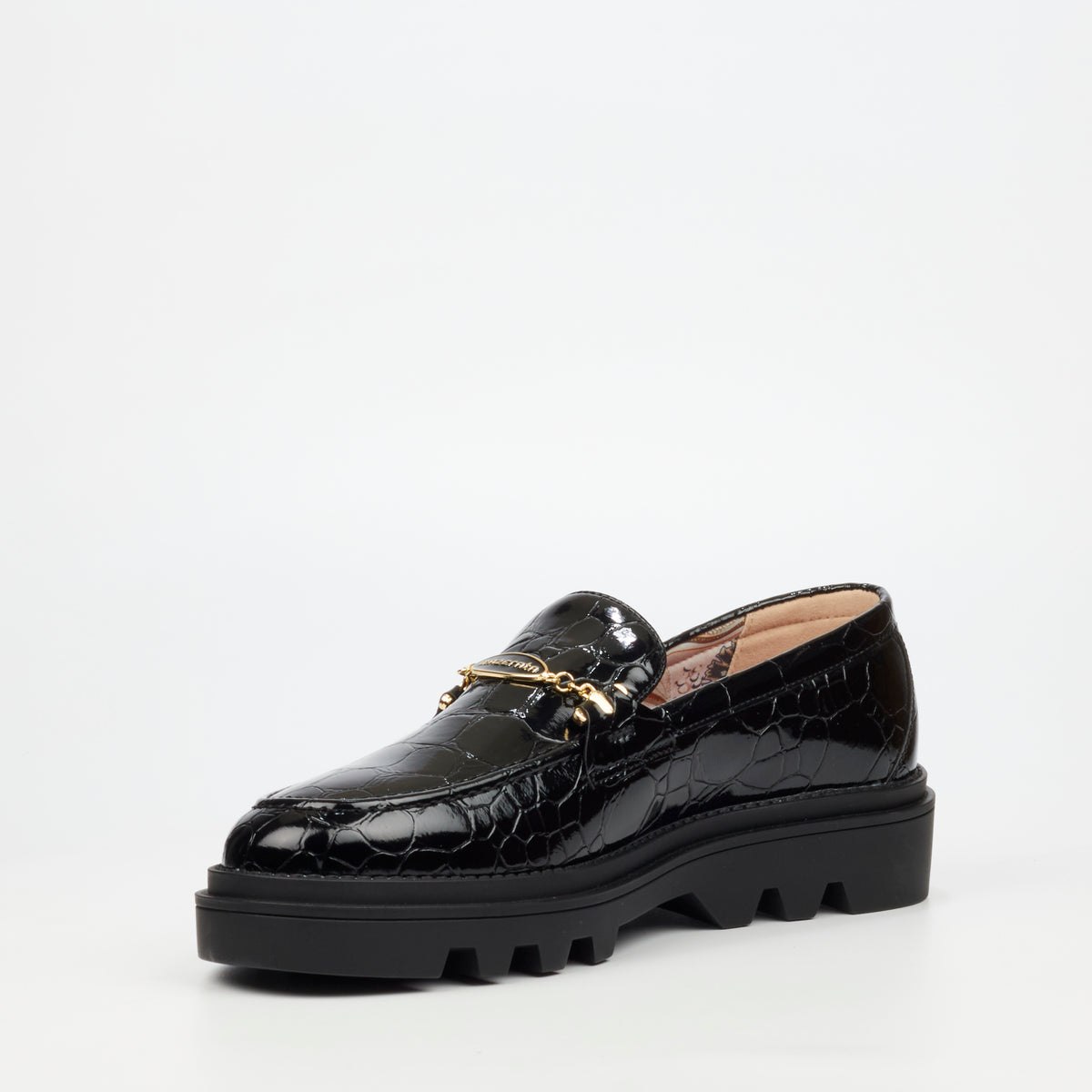 Mazerata Vinchey 106 Faux Patent Shoe - Black