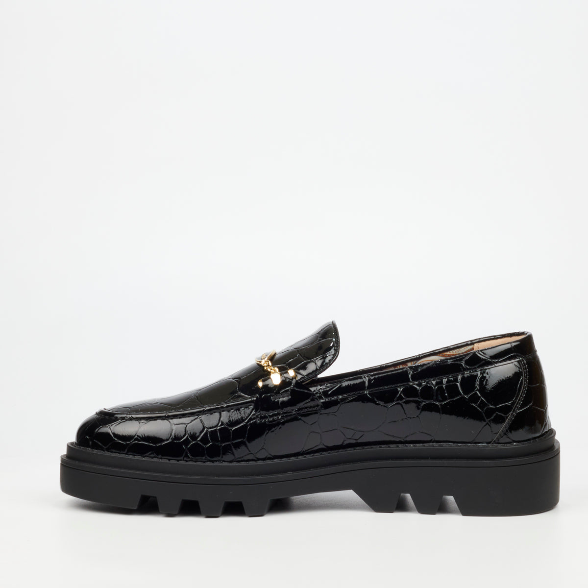 Mazerata Vinchey 106 Faux Patent Shoe - Black