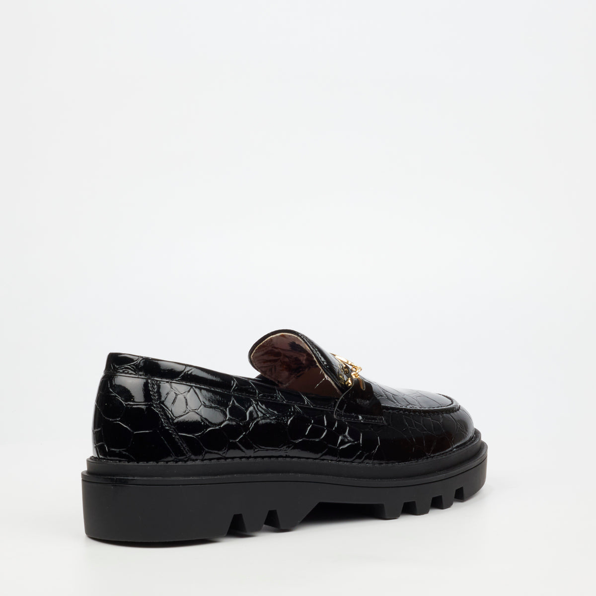 Mazerata Vinchey 106 Faux Patent Shoe - Black