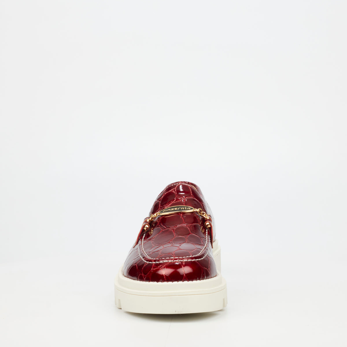Mazerata Vinchey 106 Faux Patent Shoe - Burgundy