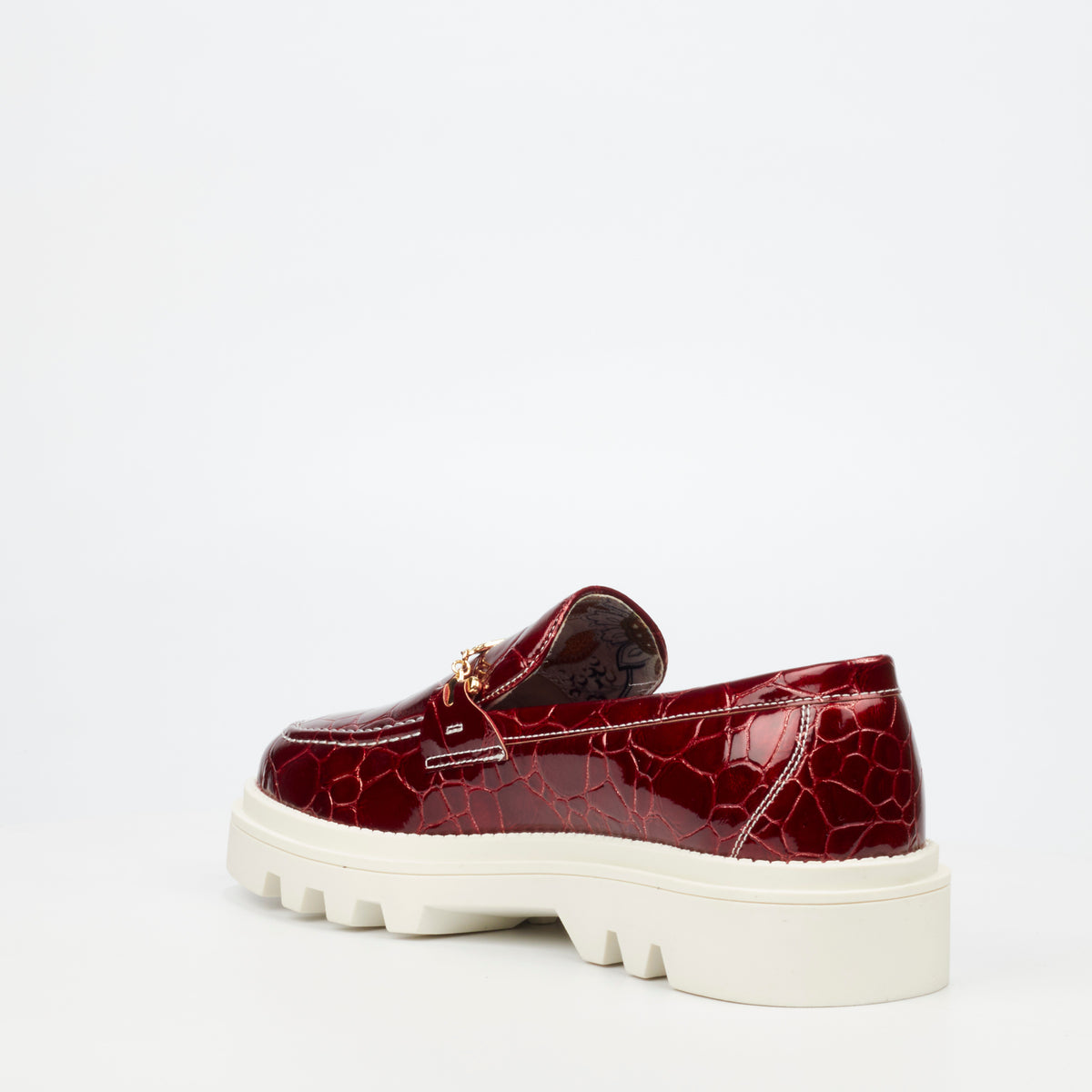 Mazerata Vinchey 106 Faux Patent Shoe - Burgundy