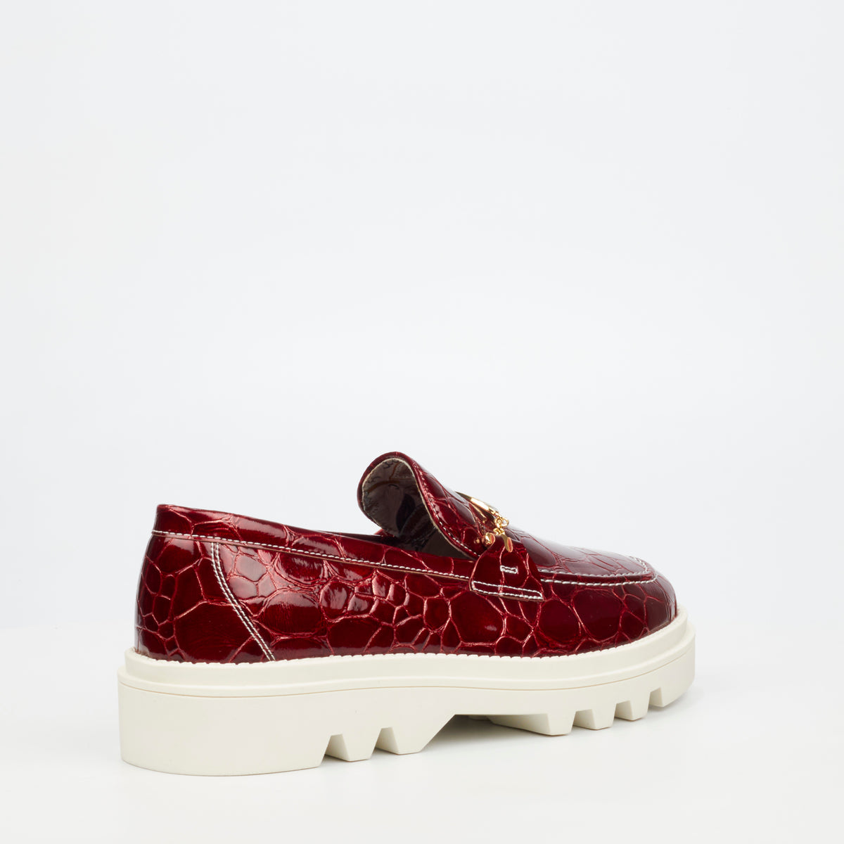 Mazerata Vinchey 106 Faux Patent Shoe - Burgundy