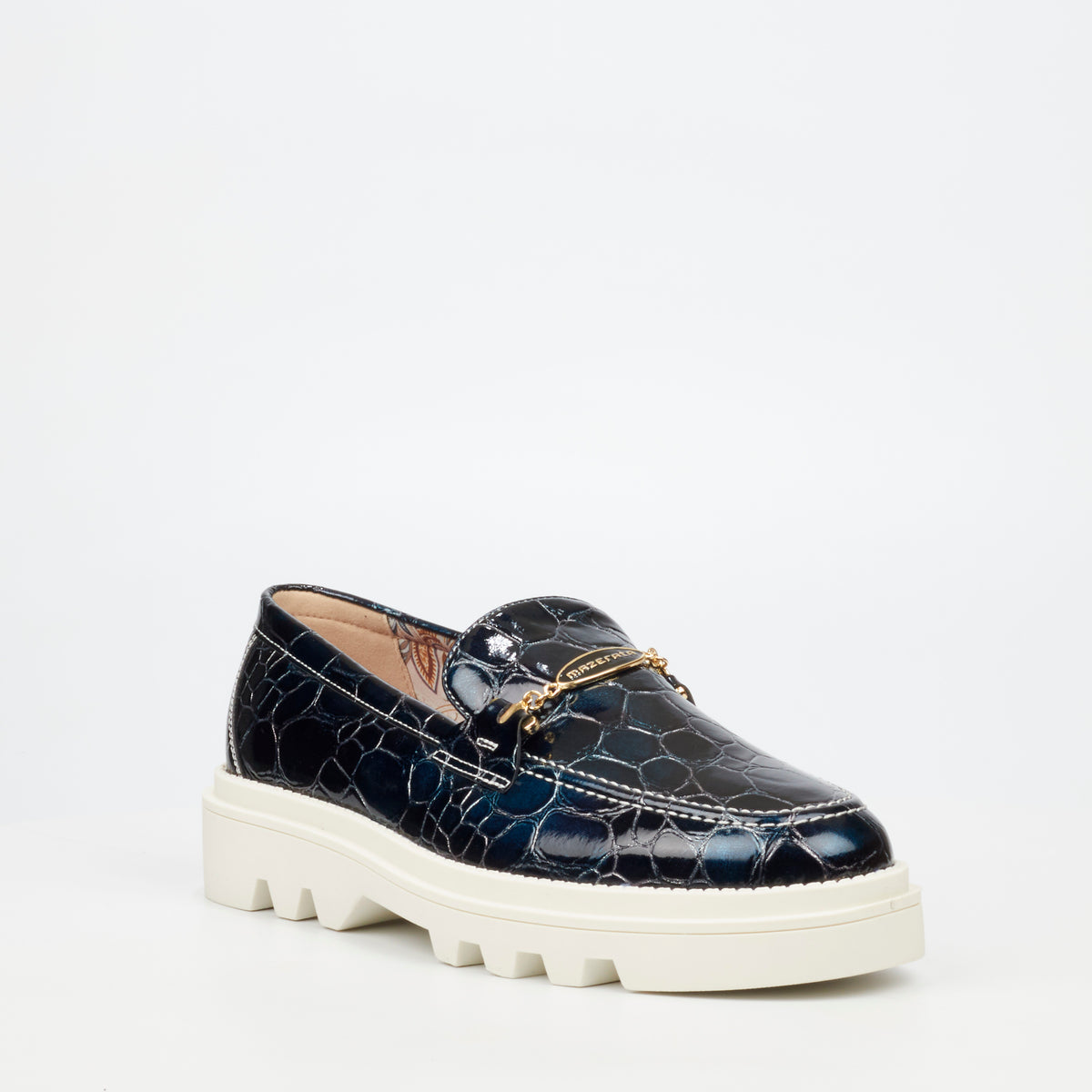 Mazerata Vinchey 106 Faux Patent Shoe - Navy