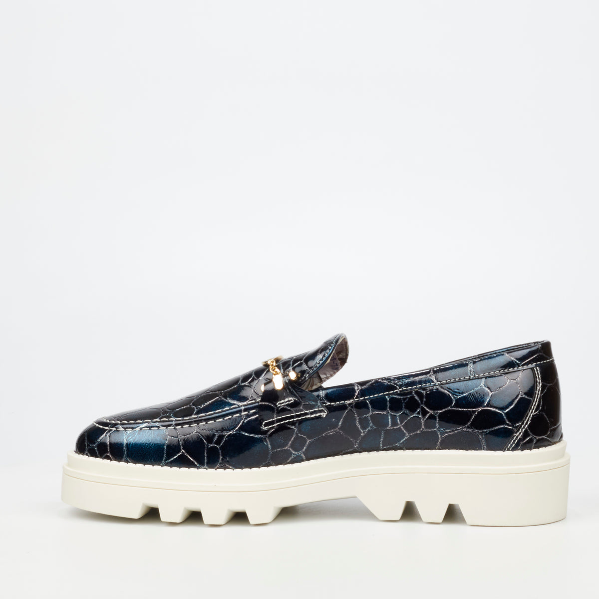 Mazerata Vinchey 106 Faux Patent Shoe - Navy