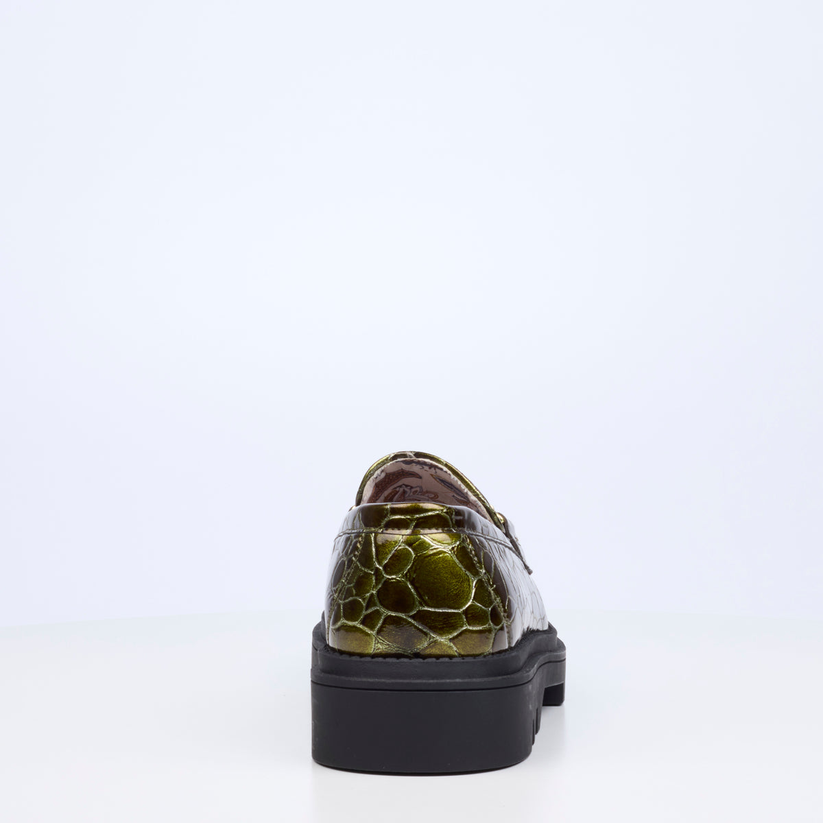 Mazerata Vinchey 106 Faux Patent Shoe - Olive