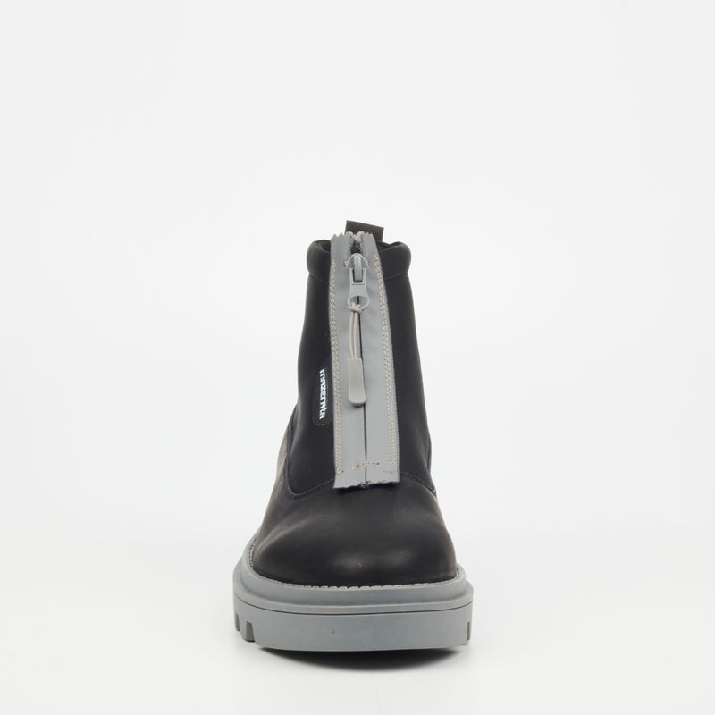 Mazerata Vinchey 34 Faux Nubuck Boot - Black footwear Mazerata   