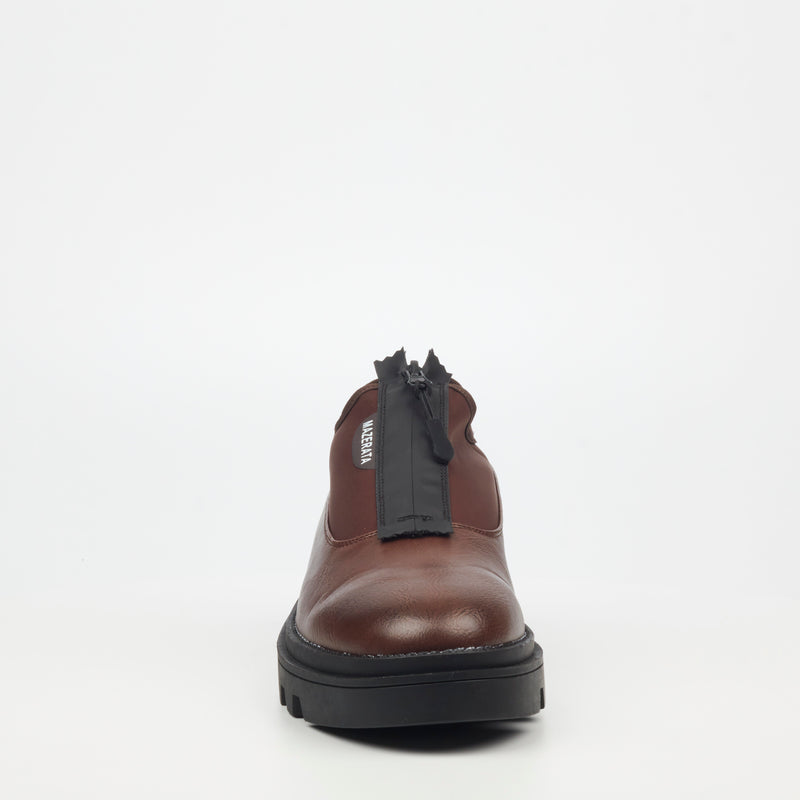 Mazerata Vinchey 3 Faux Leather / Lycra - Chocolate footwear Mazerata   