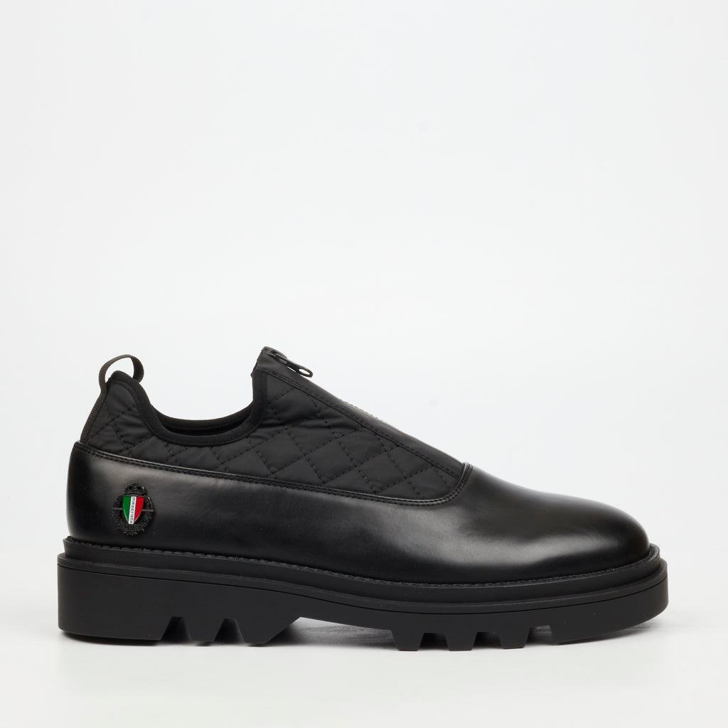 Mazerata Vinchey 3 Nylon / Faux Wax Shoe - Black footwear Mazerata