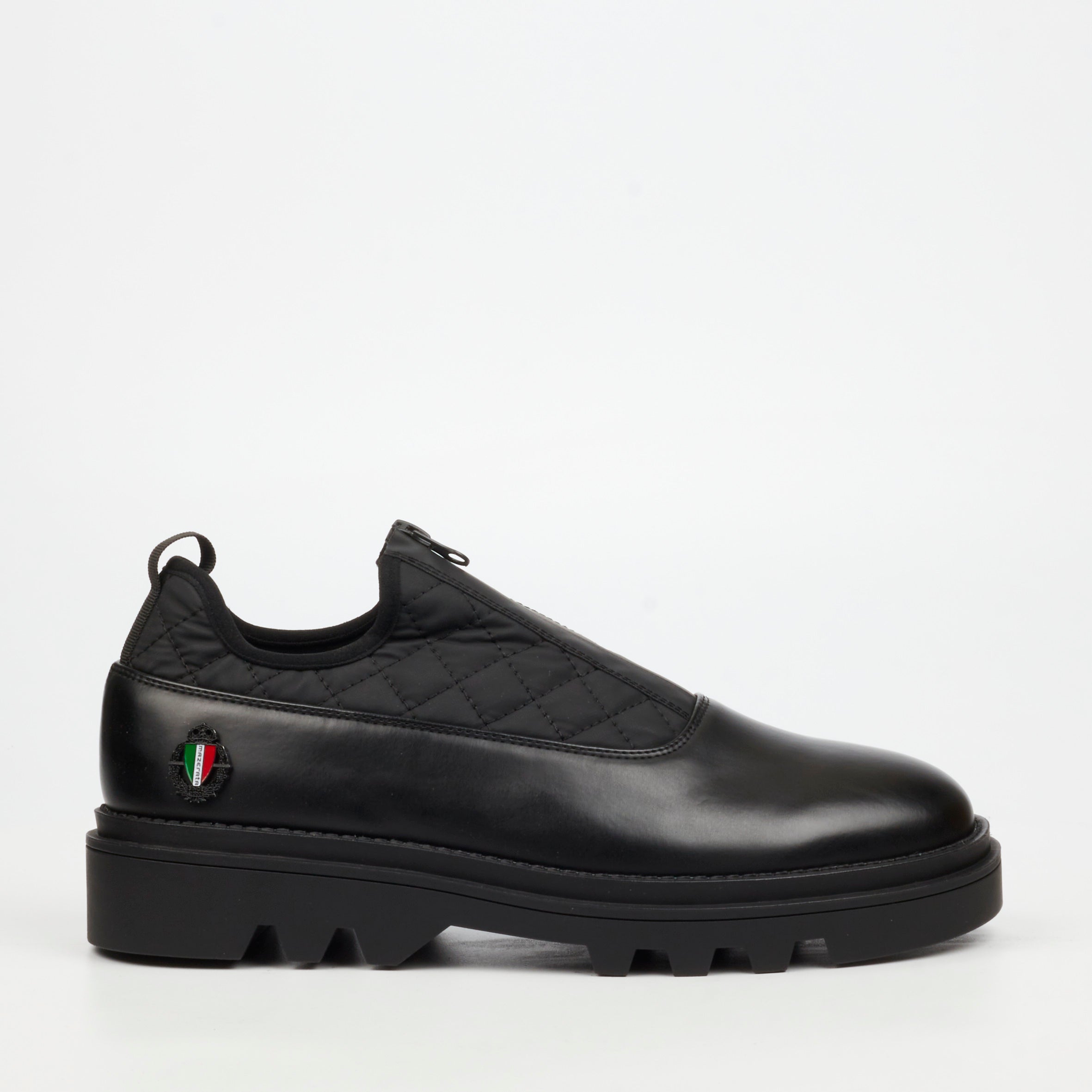 Mazerata Vinchey 3 Nylon / Faux Wax Shoe - Black footwear Mazerata