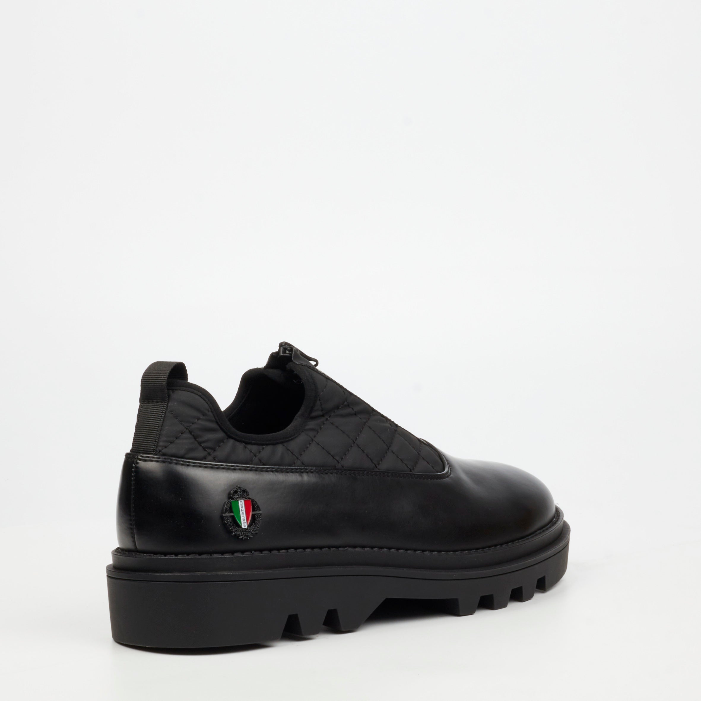 Mazerata Vinchey 3 Nylon / Faux Wax Shoe - Black footwear Mazerata