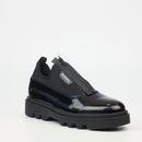 Mazerata Vinchey 3 Faux Patent / Lycra - Black footwear Mazerata