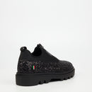 Mazerata Vinchey 3 Rhinestone Shoe - Black footwear Mazerata