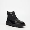 Mazerata Vinchey 42 Faux Leather / Lycra Ankle Boot - Black footwear Mazerata