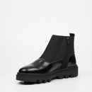 Mazerata Vinchey 42 Faux Leather / Lycra Ankle Boot - Black footwear Mazerata