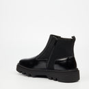 Mazerata Vinchey 42 Faux Leather / Lycra Ankle Boot - Black footwear Mazerata