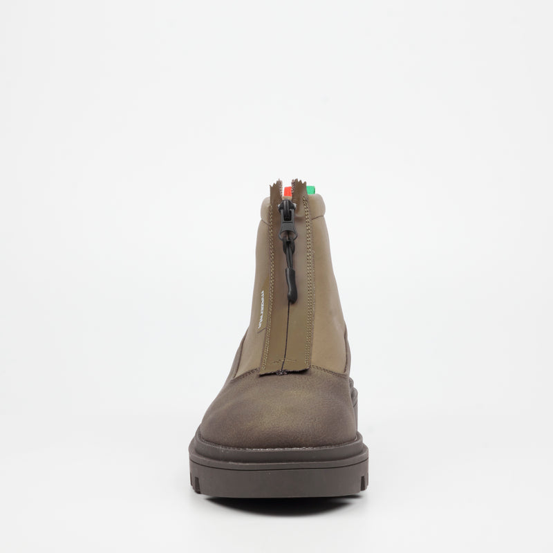 Mazerata Vinchey 51 Faux Nubuck Ankle Boot - Olive footwear Mazerata