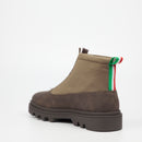 Mazerata Vinchey 51 Faux Nubuck Ankle Boot - Olive footwear Mazerata