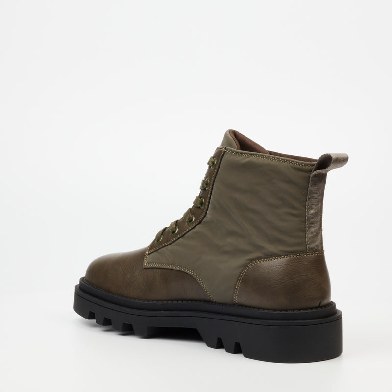 Mazerata Vinchey 52 Faux Nubuck / Lycra Ankle Boot - Olive footwear Mazerata