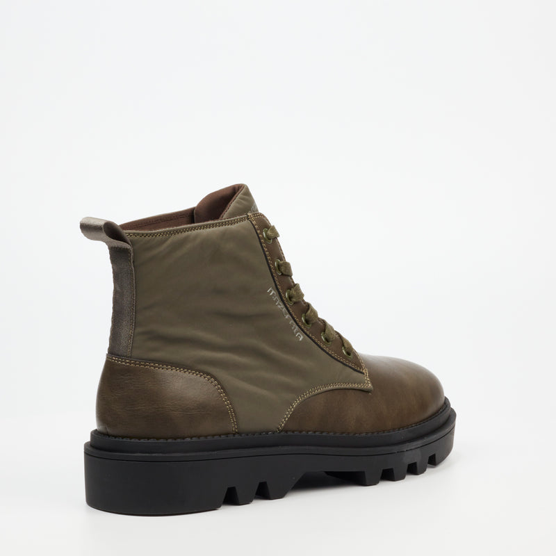 Mazerata Vinchey 52 Faux Nubuck / Lycra Ankle Boot - Olive footwear Mazerata