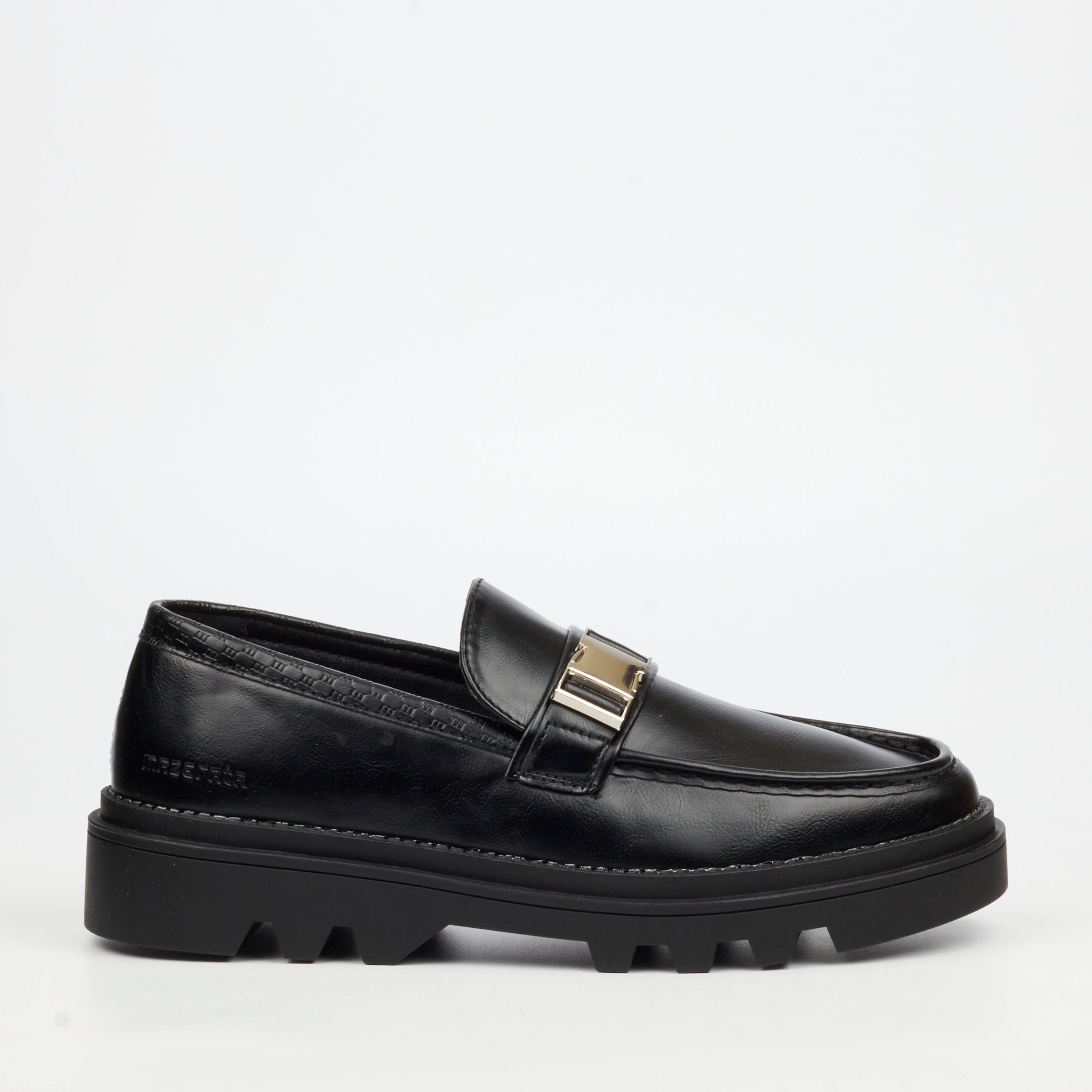 Mazerata Vinchey 59 Faux Leather Shoe - Black footwear Mazerata