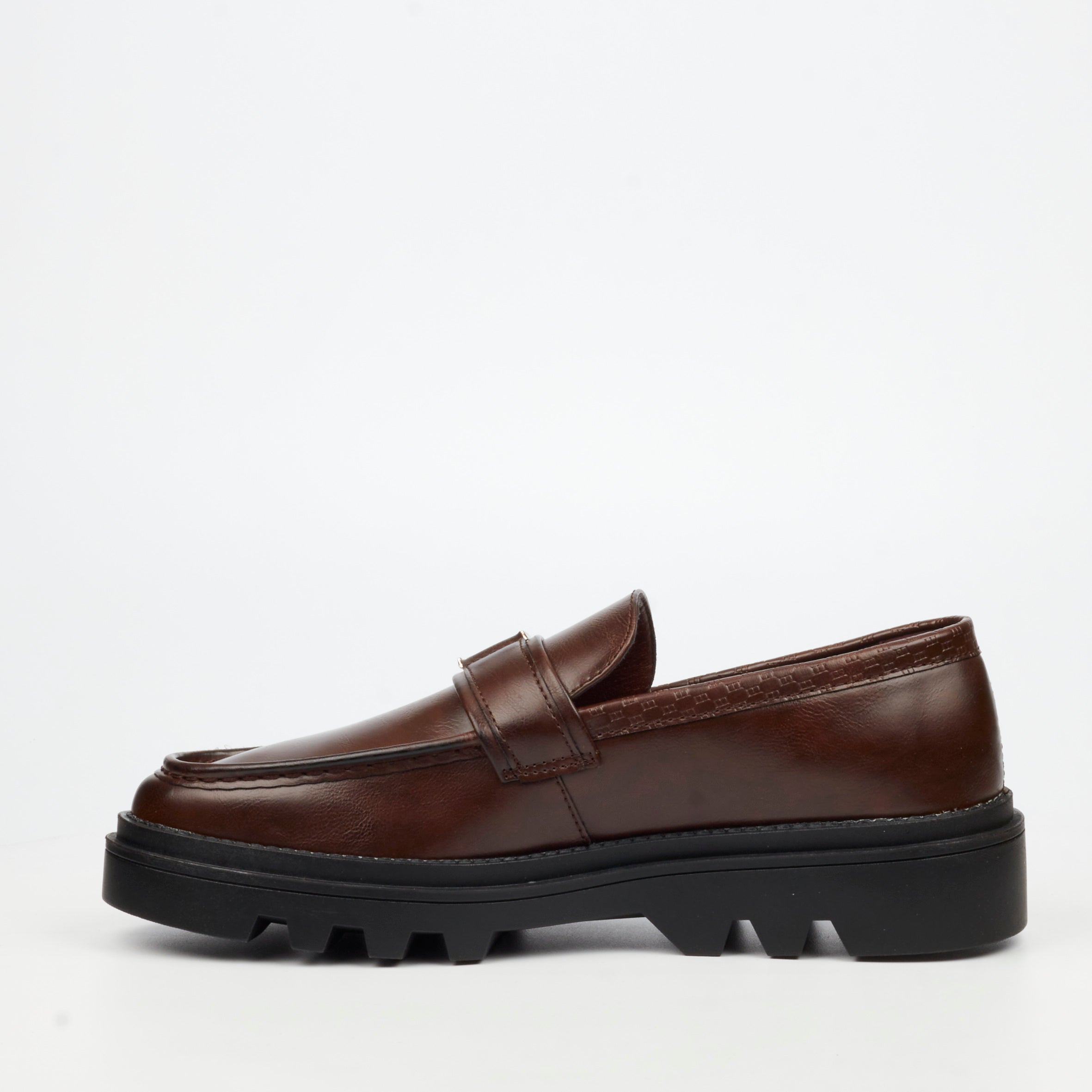 Mazerata Vinchey 59 Faux Leather SHoe - Chocolate footwear Mazerata