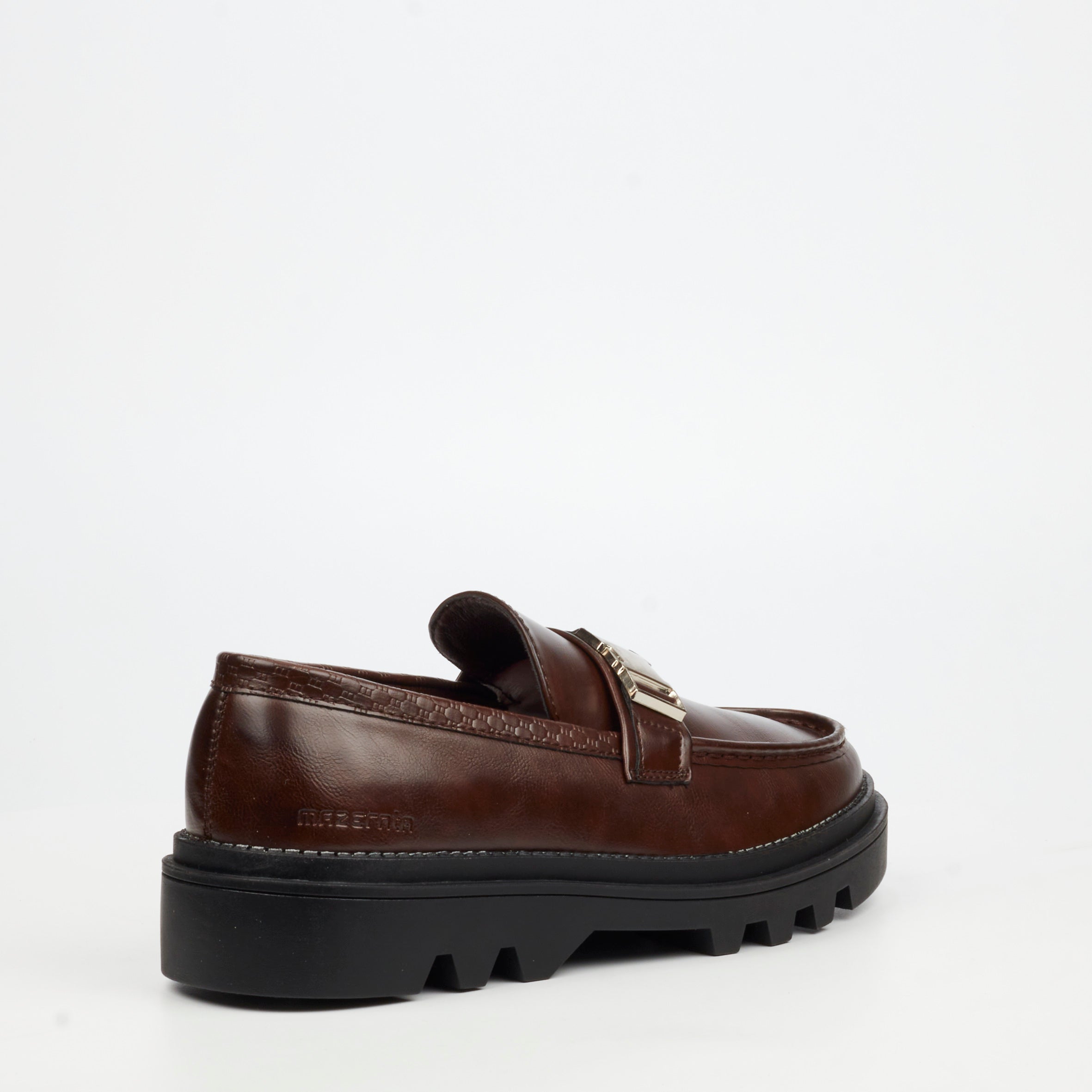 Mazerata Vinchey 59 Faux Leather SHoe - Chocolate footwear Mazerata