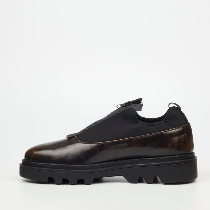 Mazerata Vinchey 64 Faux Leather / Lycra Shoe - Chocolate footwear Mazerata
