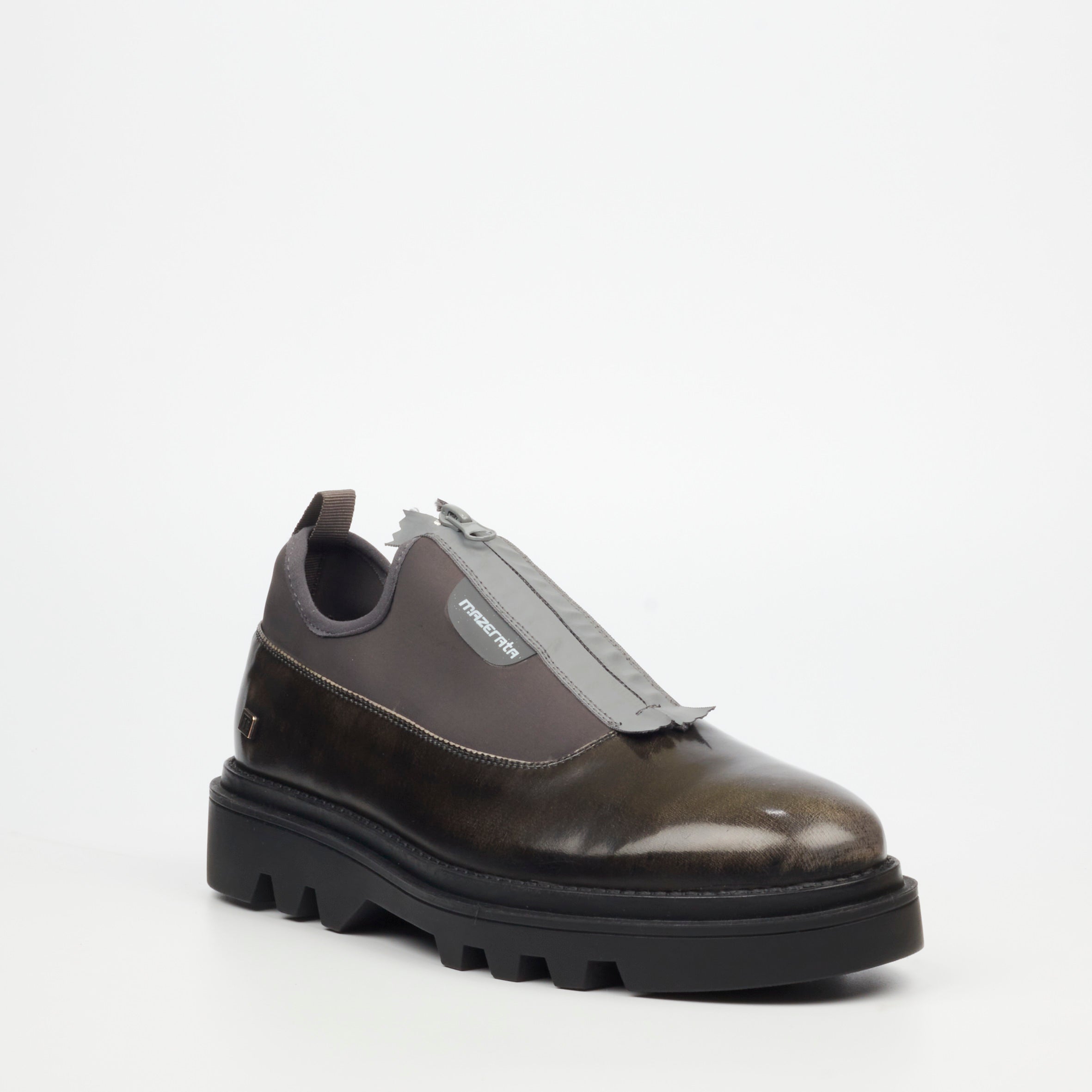 Mazerata Vinchey 64 Faux Leather / Lycra Shoe - Grey footwear Mazerata