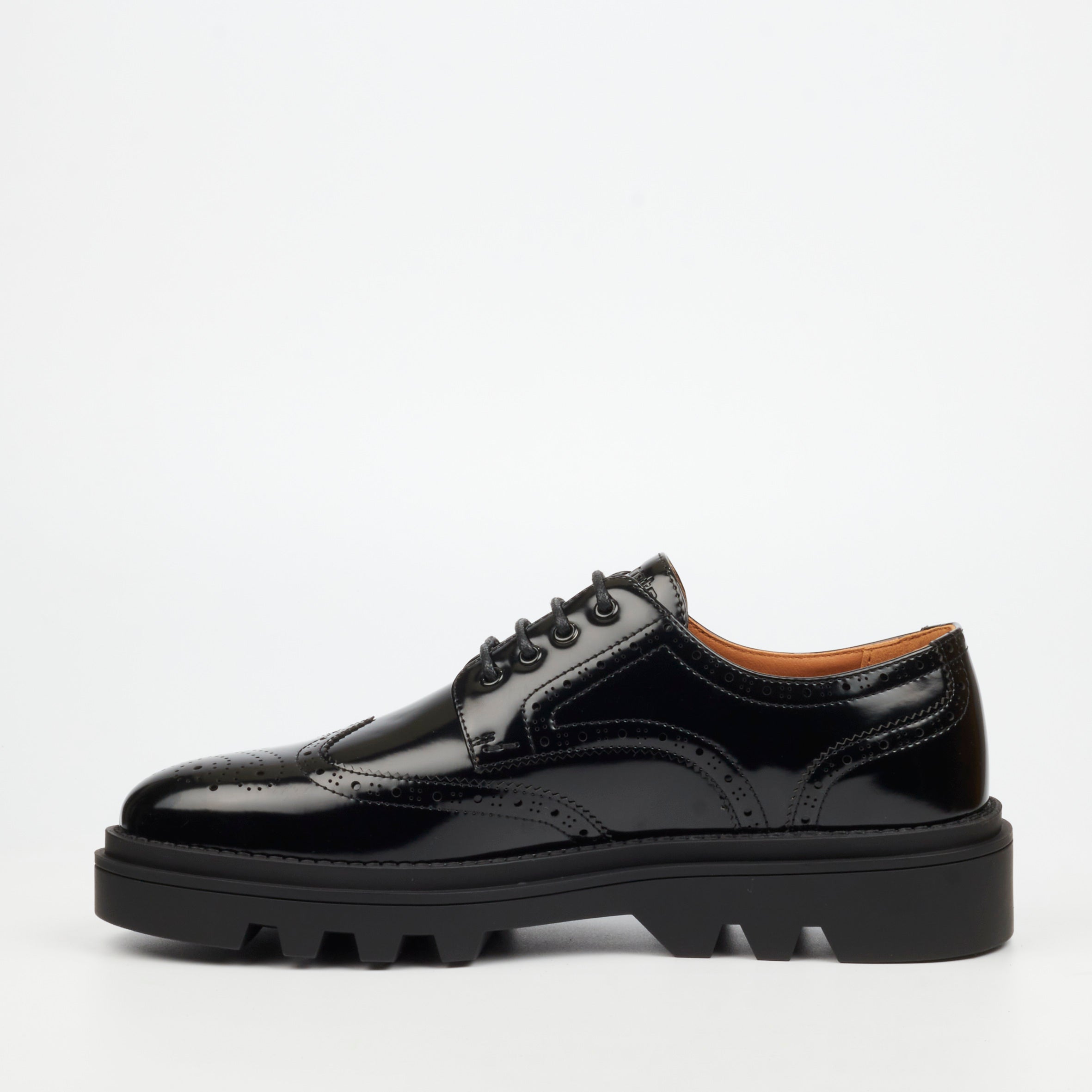 Mazerata Vinchey 67 Faux Patent Shoe - Black footwear Mazerata
