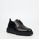 Mazerata Vinchey 68 Faux Wax Shoe - Black footwear Mazerata