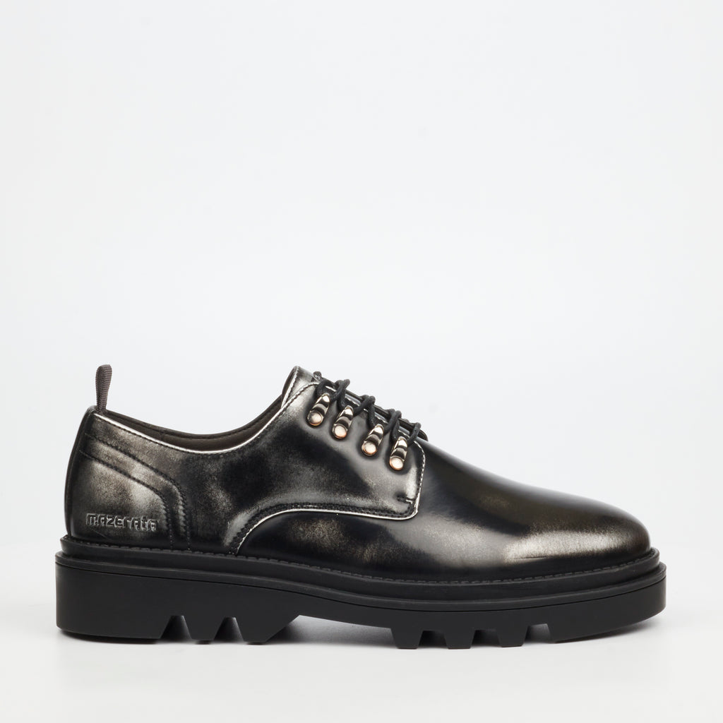 Mazerata Vinchey 68 Faux Wax Shoe - Grey footwear Mazerata