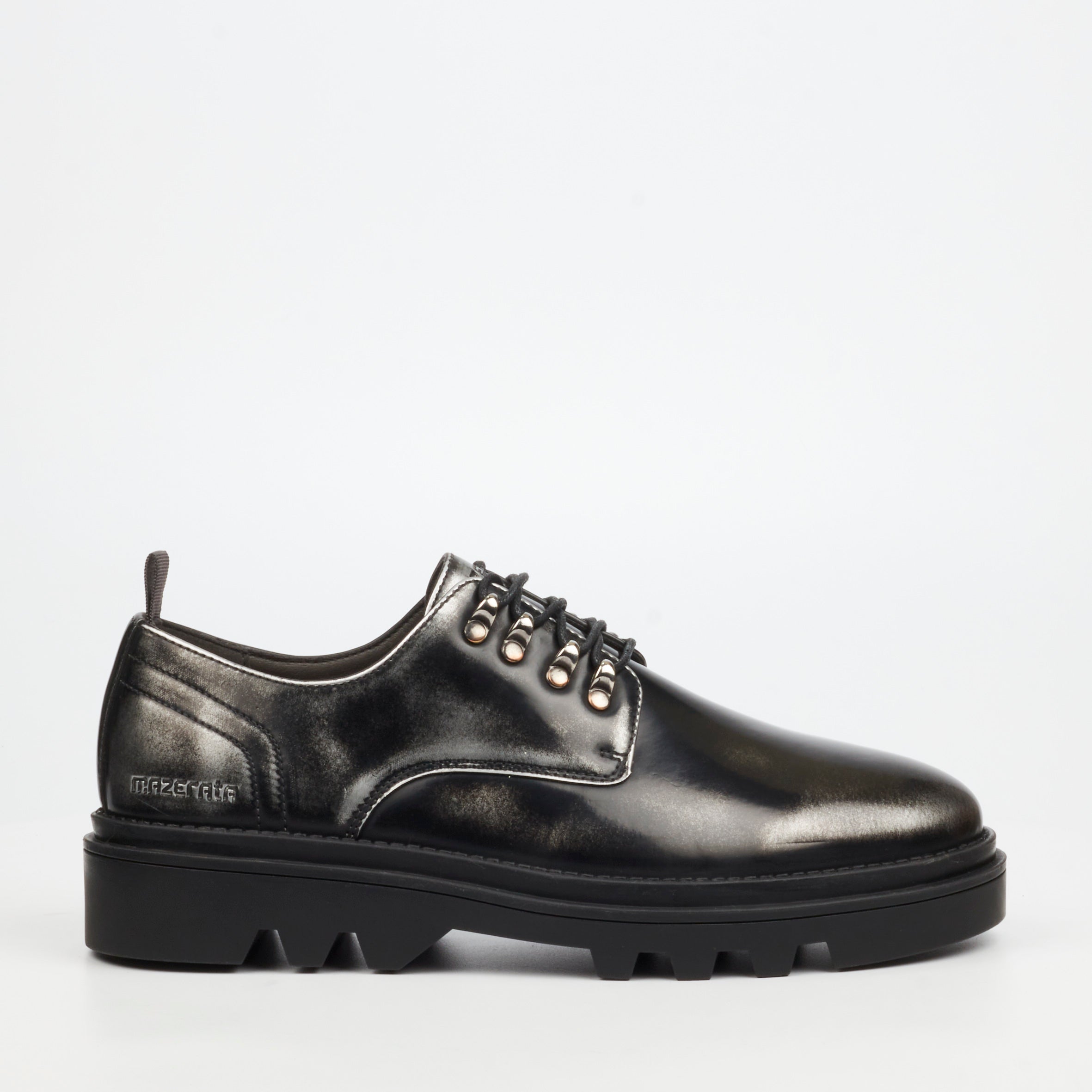 Mazerata Vinchey 68 Faux Wax Shoe - Grey footwear Mazerata
