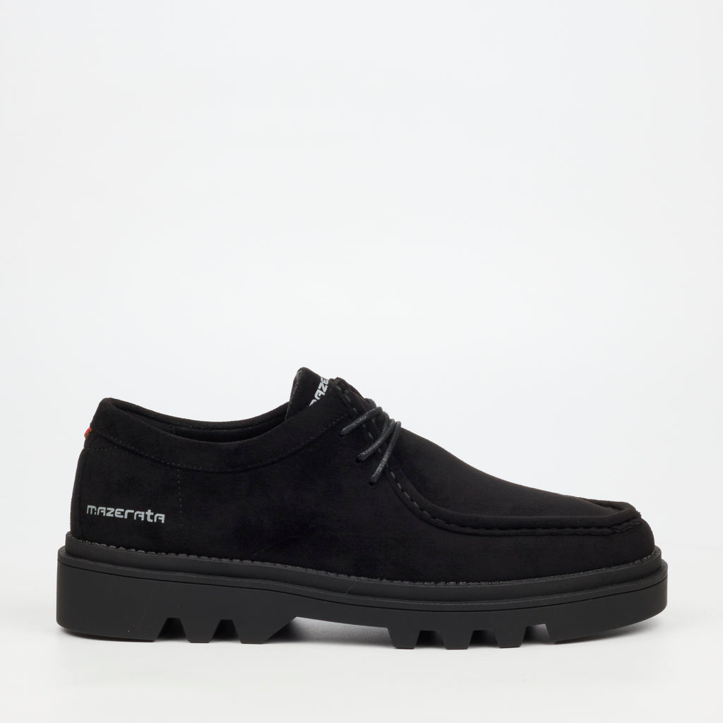 Mazerata Vinchey 71 Faux Suede Shoe - Black footwear Mazerata