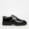 Mazerata Vinchey 73 Faux Patent Shoe - Black footwear Mazerata