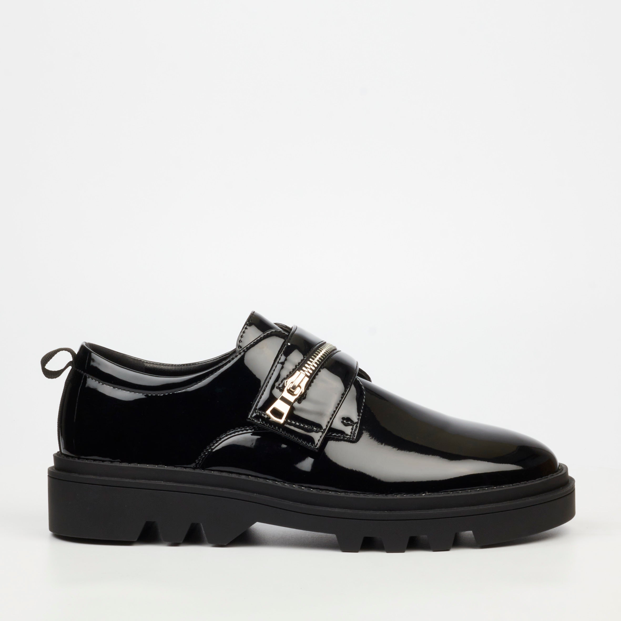 Mazerata Vinchey 73 Faux Patent Shoe - Black footwear Mazerata