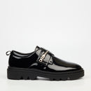 Mazerata Vinchey 73 Faux Patent Shoe - Black footwear Mazerata