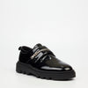Mazerata Vinchey 73 Faux Patent Shoe - Black footwear Mazerata