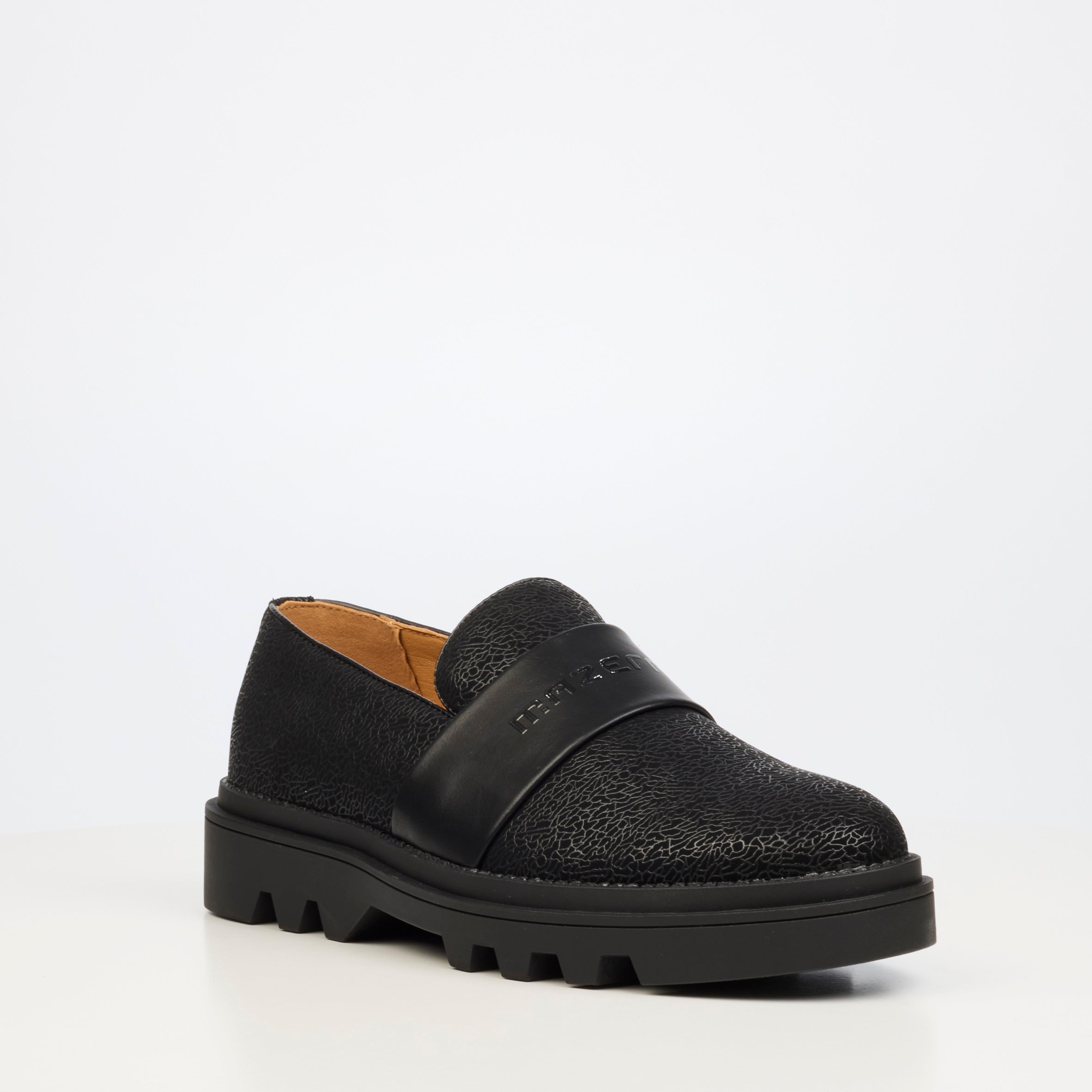 Mazerata Vinchey 75 Print Shoe - Black footwear Mazerata